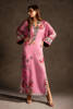 Soft Pink Printed Charmeuse Silk Kaftan (1-Pc) - Image 5