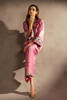 Soft Pink Printed Charmeuse Silk Kaftan (1-Pc) - Image 6