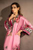 Soft Pink Printed Charmeuse Silk Kaftan (1-Pc) - Image 7