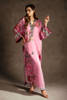 Soft Pink Printed Charmeuse Silk Kaftan (1-Pc) - Image 8