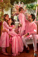 Taffy Pink Schiffli Cotton Kurta Pajama (2-Piece) - Image 4