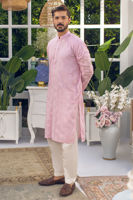 Rose Latte Chikankari Embroidered Lawn Kurta (2-Piece) - Image 2