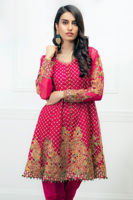Pink Embroidered Peplum Dress (3-Piece) - Image 4