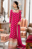 Hot Pink Embroidered Long Shirt with Sequinned Dupatta (3-Piece) - Image 2