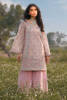 Pakistani Pale Pink Embellished Chiffon Jacquard Salwar Kameez (2-Piece) - Image 6