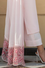 Soft Pink Self-Embroidered Tunic (3-Piece) - Image 5