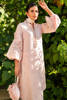 Pakistani Powder Pink Embellished Cotton Net Salwar Kameez (2-Piece) - Image 3