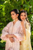 Pakistani Powder Pink Embellished Cotton Net Salwar Kameez (2-Piece) - Image 9
