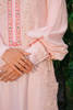 Pakistani Powder Pink Embroidered Cotton Net Salwar Kameez (3-Piece) - Image 7