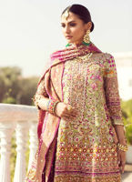 Blush Pink Gota Kundan Cotton Silk Salwar Kameez (3-Piece) - Image 3