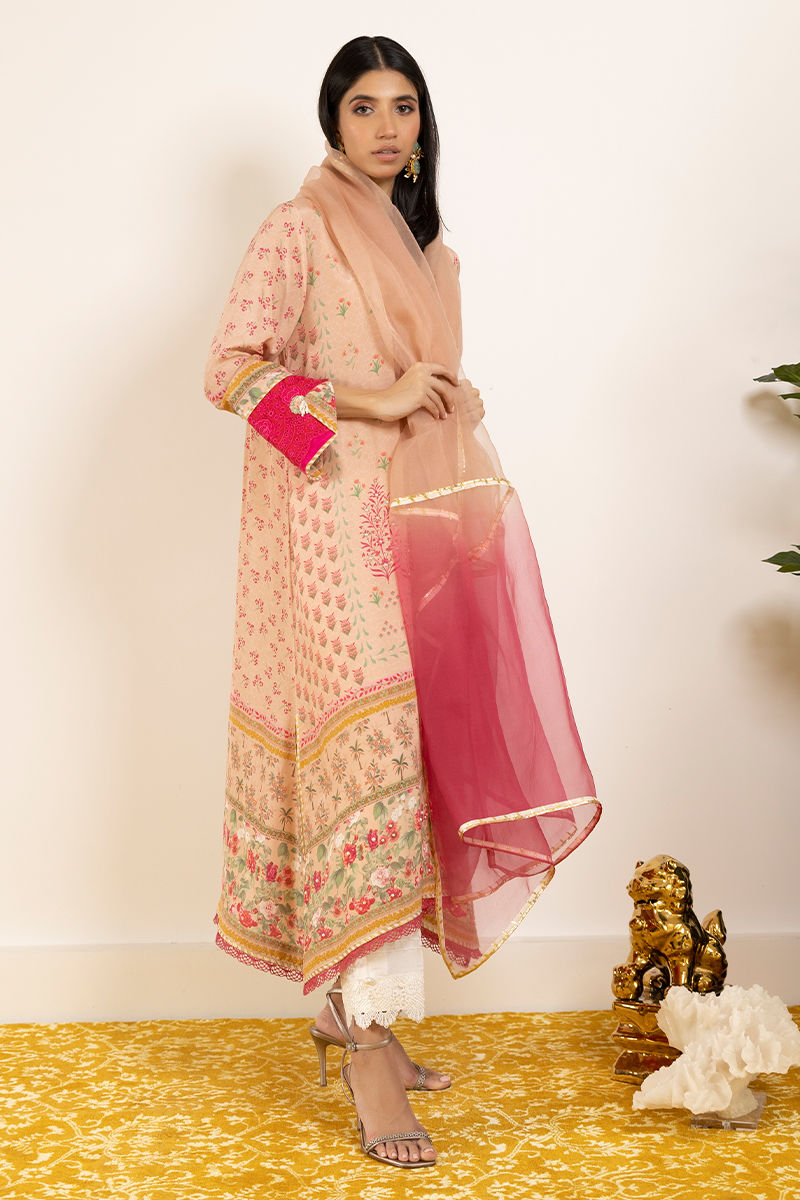 Blush Pink Embroidered Pure Crepe Salwar Kameez (3-Piece) - Image 4