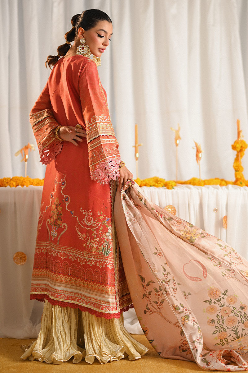 Pink Embroidered Digital Print Salwar Kameez (3-Piece) - Image 6