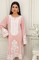 Blossom Pink Kashmiri Embroidered Georgette Salwar Kameez (2-Piece) - Image 3