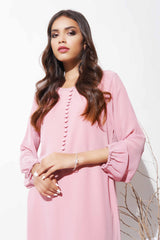 Tea Pink Schiffli Georgette Chiffon Salwar Kameez (3-Piece) - Image 3