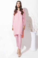 Tea Pink Schiffli Georgette Chiffon Salwar Kameez (3-Piece) - Image 6