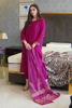 Pakistani Magenta Embroidered Khaddar Salwar Kameez (3-Piece) - Image 3
