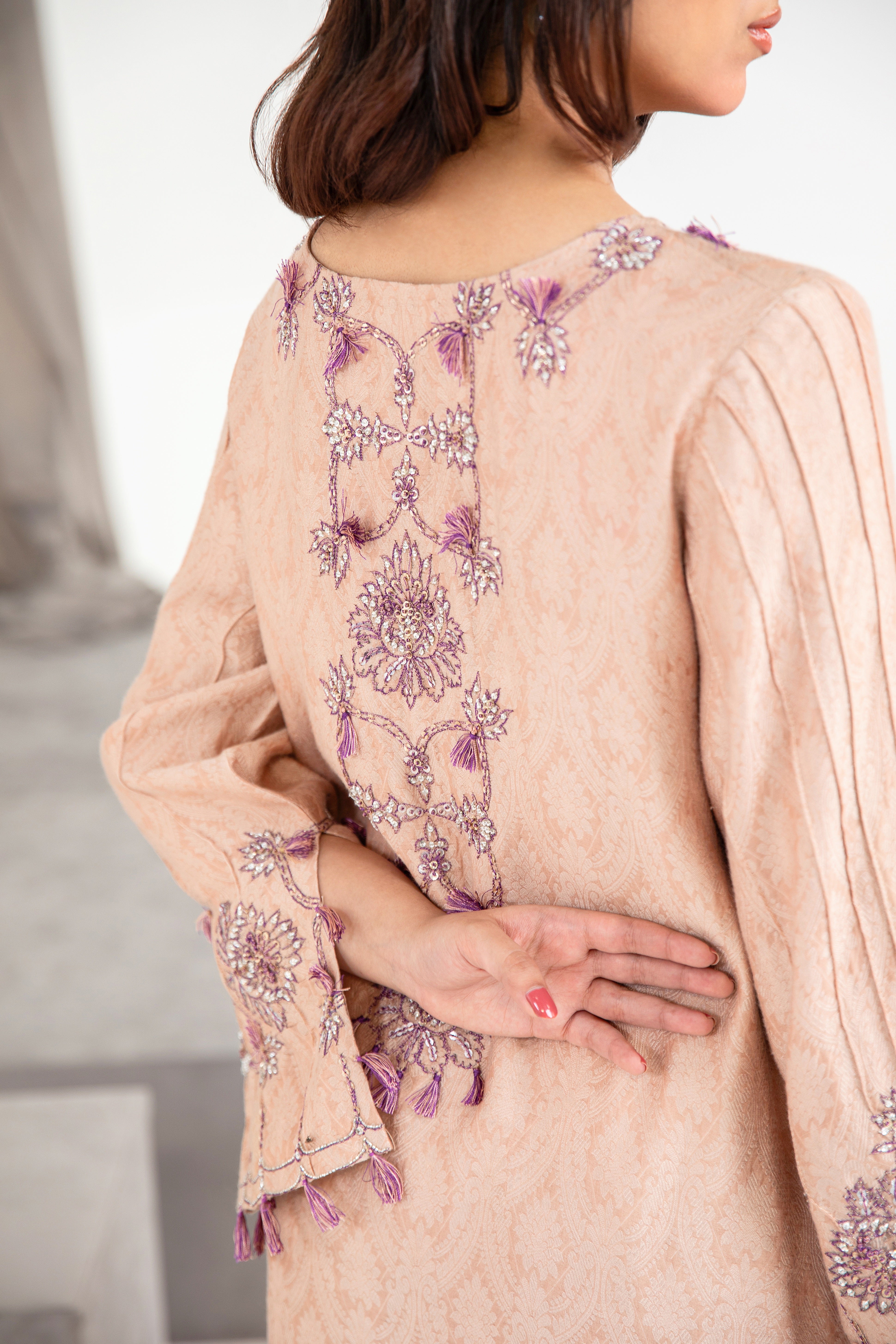 Blush Embellished Khaddi Cotton Salwar Kameez (2-Piece) - Image 5