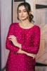 Magenta Swarovski Korean Raw Silk Salwar Kameez (3-Piece) - Image 3