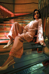 Pakistani Peach Cutwork Lace Salwar Kameez (2-Piece) - Image 6