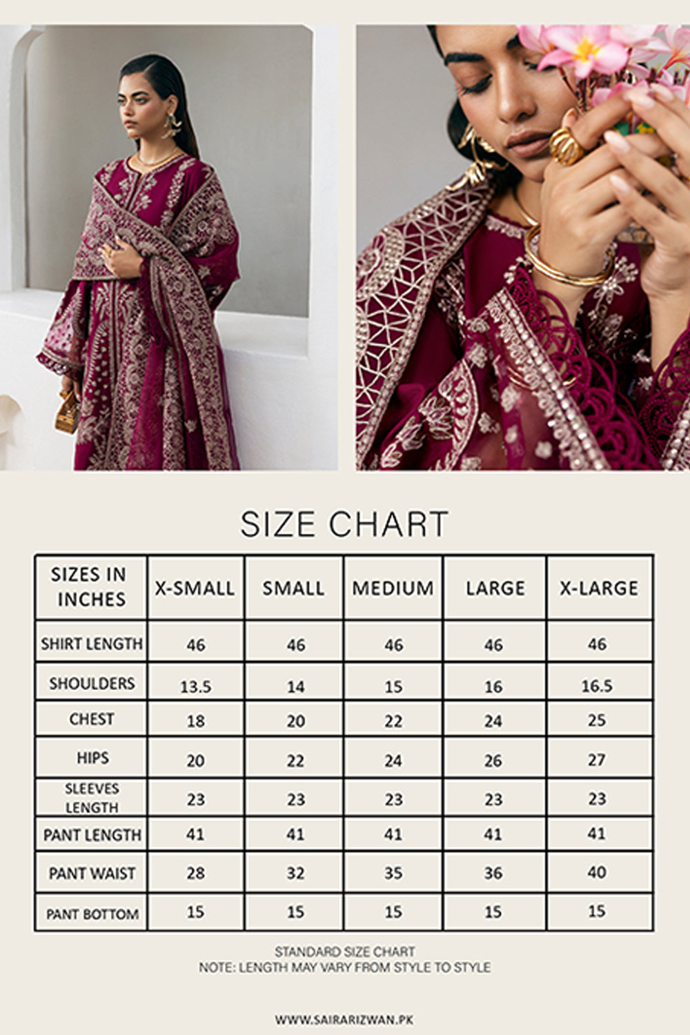Pakistani Fuchsia Pink Embroidered Lawn & Organza Salwar Kameez (3-Piece) - Image 10