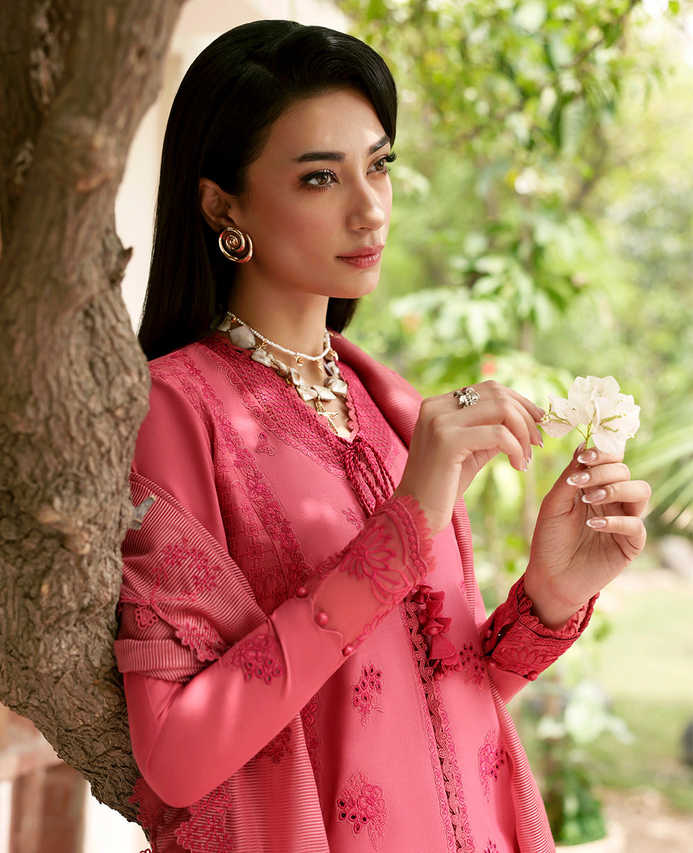 Coral Embroidered Lawn 3-Piece Suit - Image 4