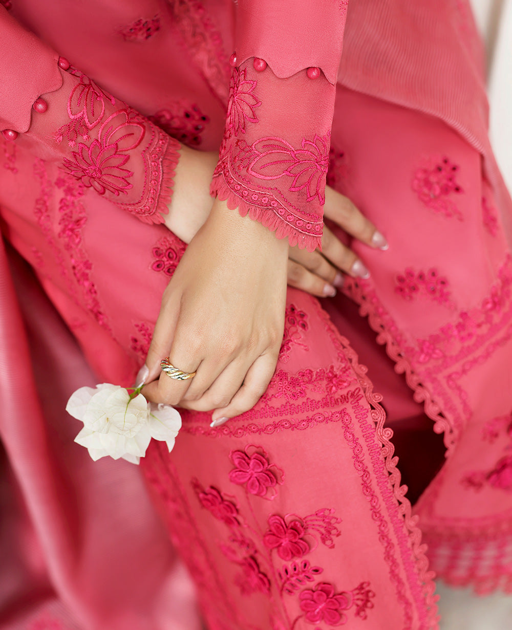 Coral Embroidered Lawn 3-Piece Suit - Image 5