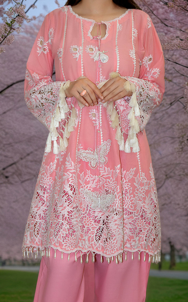 Pink Embroidered Lawn 2-Piece Suit - Image 3
