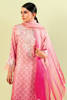 Pink Ombre Crystal Organza Salwar Kameez (3-Piece) - Image 3