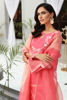 Coral Embroidered Organza & Silk Salwar Kameez (3-Piece) - Image 4
