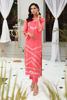 Coral Embroidered Organza & Silk Salwar Kameez (3-Piece) - Image 6