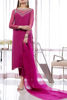 Magenta Swarovski Organza Salwar Kameez (3-Piece) - Image 2