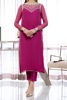 Magenta Swarovski Organza Salwar Kameez (3-Piece) - Image 5
