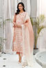 Pakistani Tea Pink Embroidered Organza Salwar Kameez (3-Piece) - Image 5