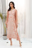 Pakistani Tea Pink Embroidered Organza Salwar Kameez (3-Piece) - Image 6