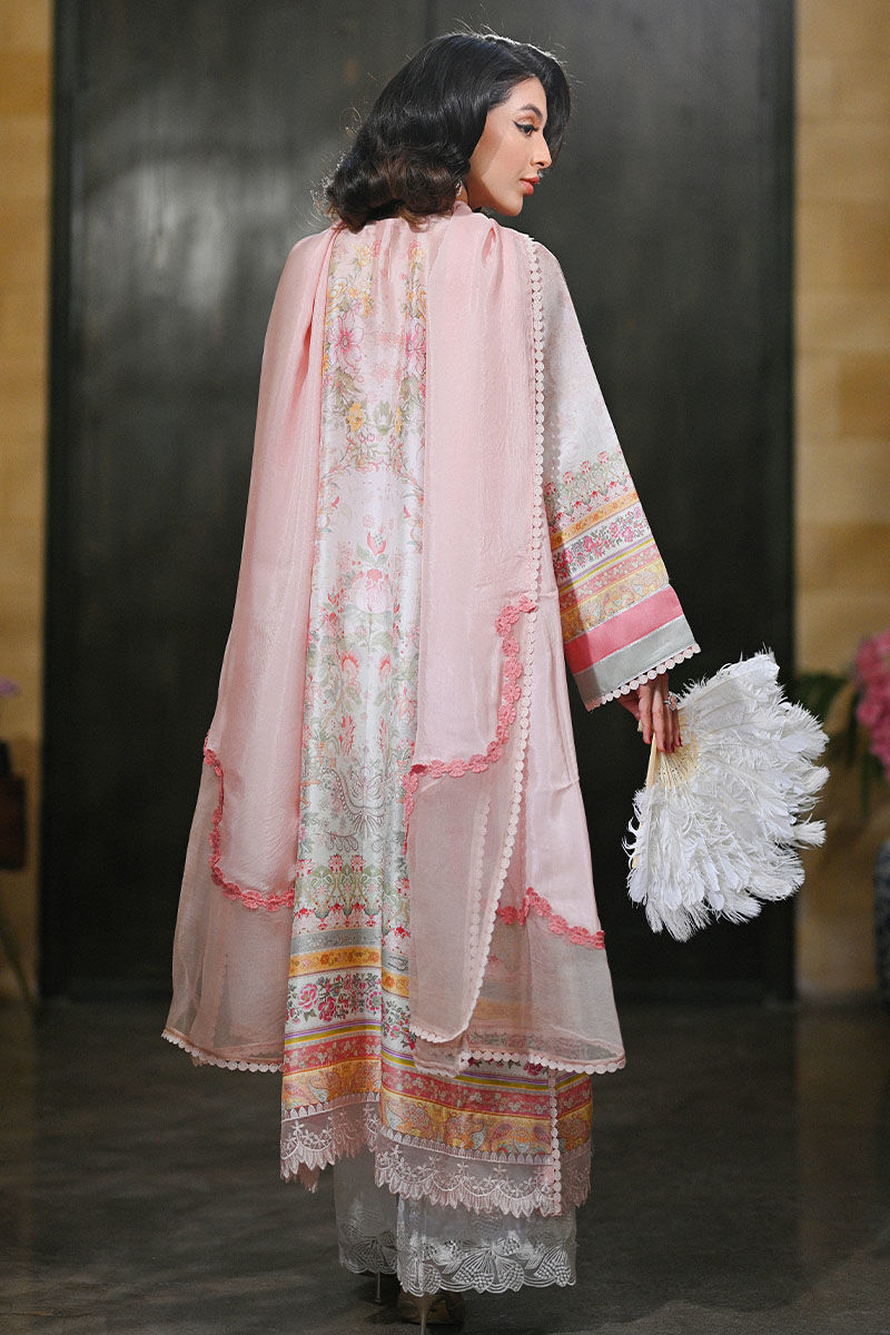 Light Pink Embellished Raw Silk Salwar Kameez (3-Piece) - Image 3