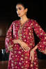Pakistani Deep Pink Floral Embroidered Pure Raw Silk Salwar Kameez (2-Piece) - Image 7