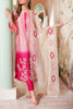 Pakistani Pink Swarovski Embroidered Raw Silk Salwar Kameez (3-Piece) - Image 5