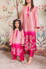 Pakistani Pink Swarovski Embroidered Raw Silk Salwar Kameez (3-Piece) - Image 6