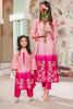 Pakistani Pink Swarovski Embroidered Raw Silk Salwar Kameez (3-Piece) - Image 8