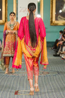 Pink Embellished Raw Silk Salwar Kameez (3-Piece) - Image 3