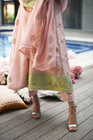 Pakistani Powder Pink Gota Sequin Raw Silk Salwar Kameez (3-Piece) - Image 7