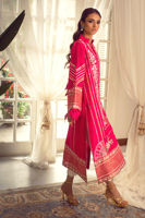 Deep Fuchsia Block Printed Silk Salwar Kameez (2-Piece) - Image 5