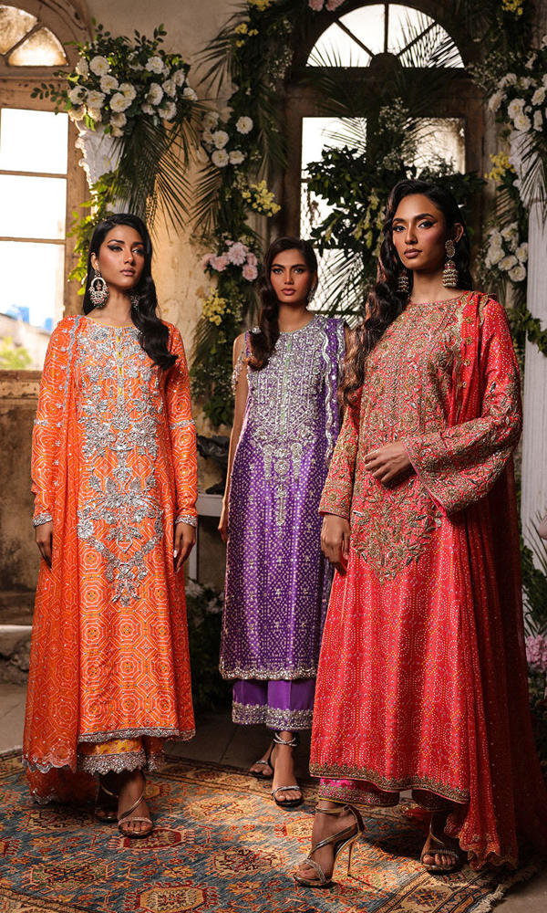 Watermelon Pink Hand-Embellished Raw Silk Salwar Kameez (3-Piece) - Image 12