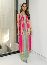 Hot Pink Embroidered Raw Silk Salwar Kameez (3-Piece) - Image 3