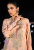 Peach Printed Raw Silk Salwar Kameez (3-Piece) - Image 3