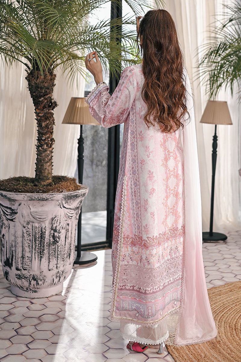 Berry Pink Embellished Raw Silk Salwar Kameez (3-Piece) - Image 3