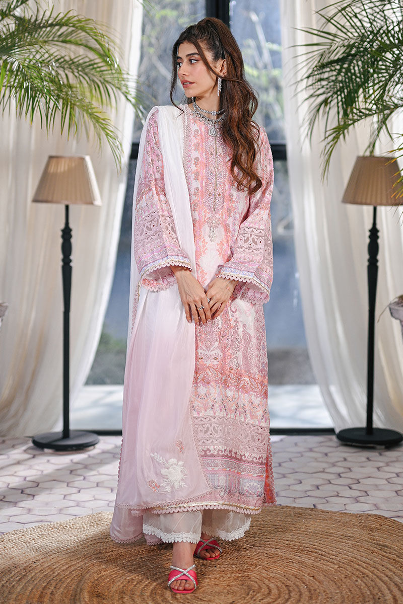 Berry Pink Embellished Raw Silk Salwar Kameez (3-Piece) - Image 5