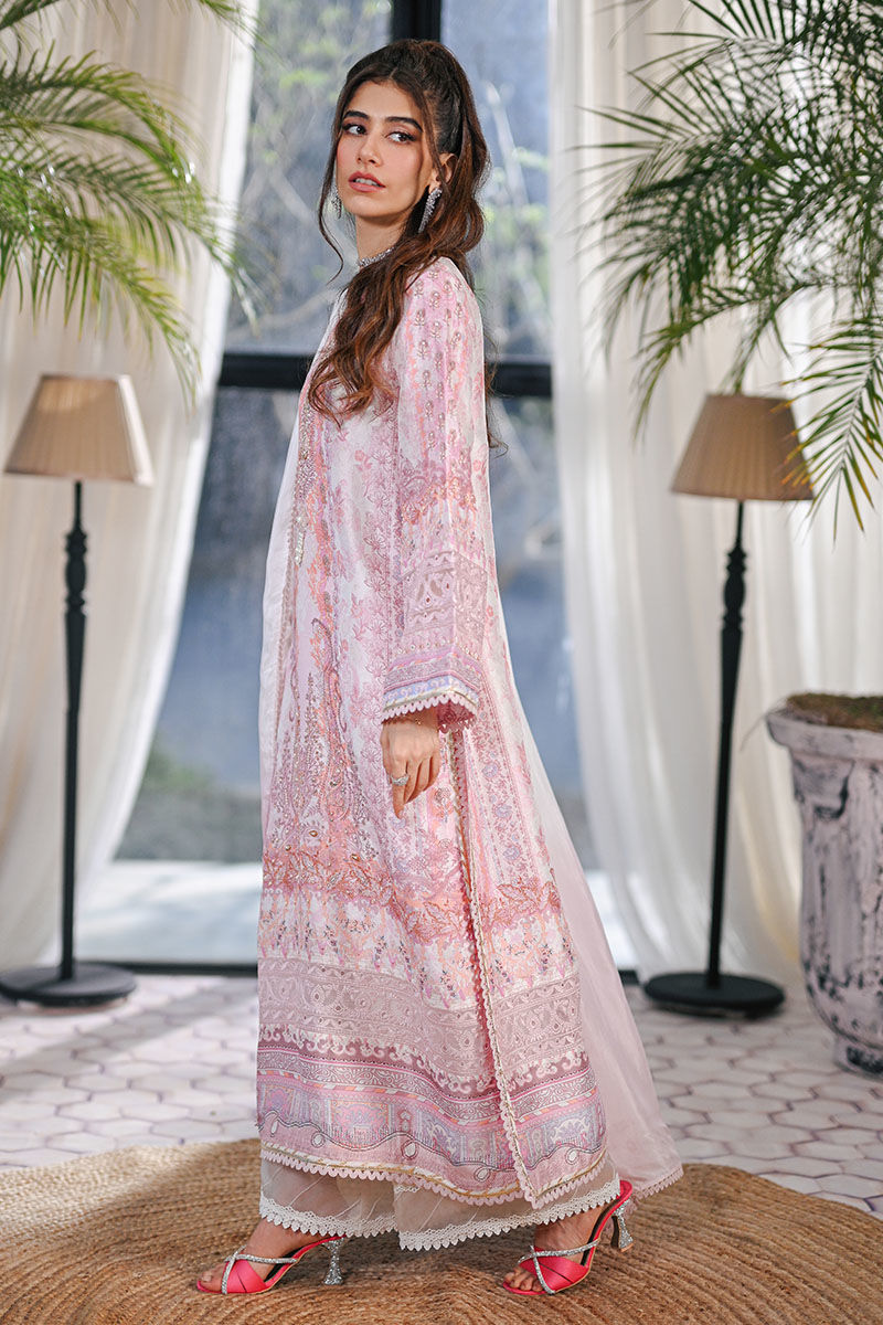 Berry Pink Embellished Raw Silk Salwar Kameez (3-Piece) - Image 6