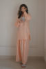 Peach Swarovski Embellished Raw Silk Salwar Kameez (2-Piece) - Image 2