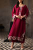 Magenta Embroidered Korean Raw Silk Salwar Kameez (3-Piece) - Image 2